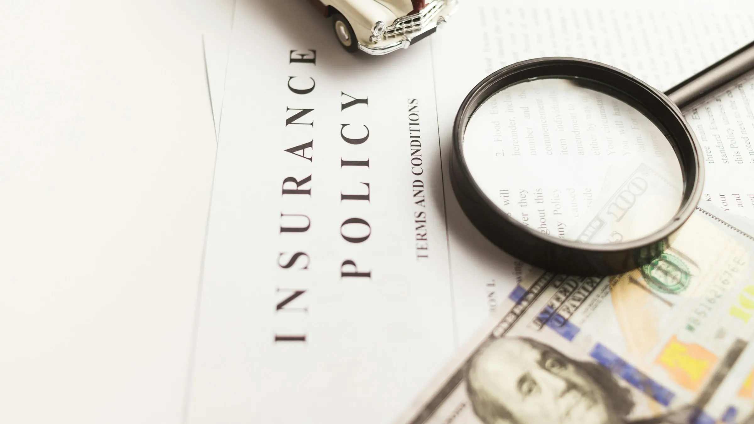 Person reviewing insurance documents